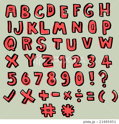 two tone doodle alphabet set,vector font two tone doodle alphabet set,vector font 21995951