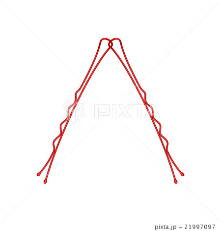 Two red connected hairclips  21997097