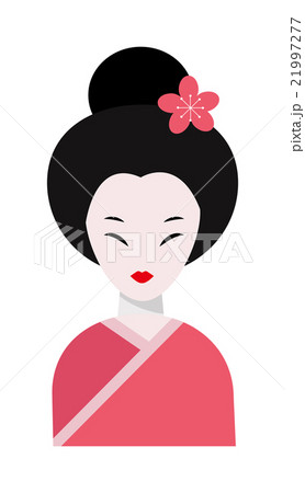 Japanese woman folk-art maiden cute kokeshi Japanese woman folk-art maiden cute kokeshi 21997277