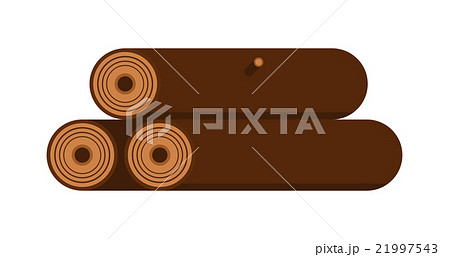 Stack of nine wooden logs firewood lumber tree cut 21997543