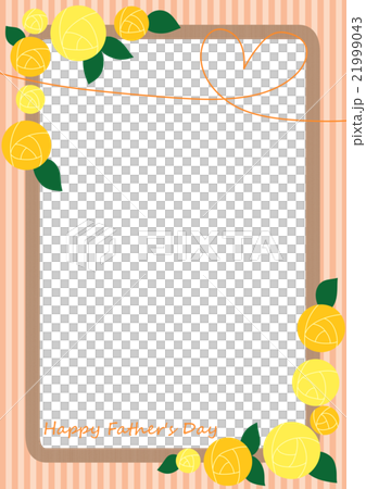 Yellow rose and heart frame for father's day Yellow rose and heart frame for father's day 21999043
