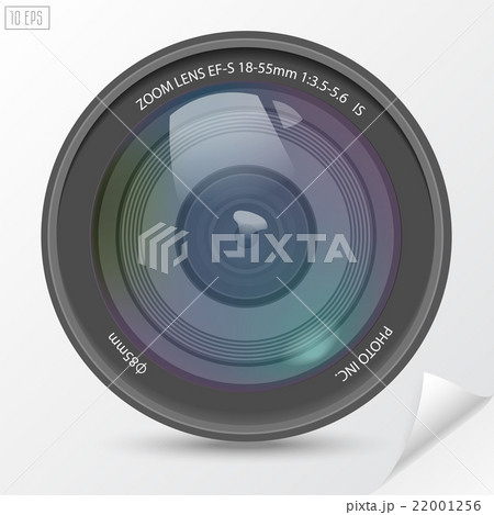 Realistic camera photo lens with shadows 22001256