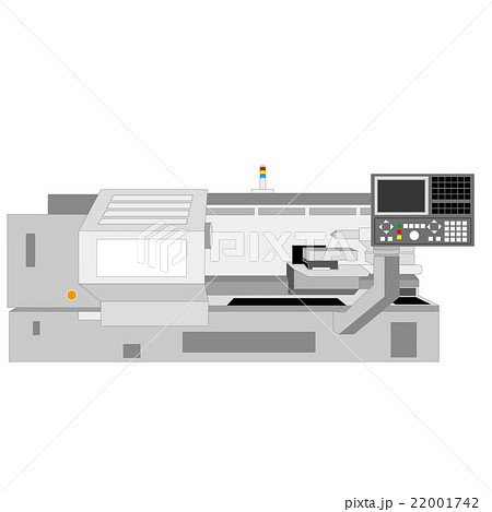 工作機械 Cnc旋盤のイラスト素材