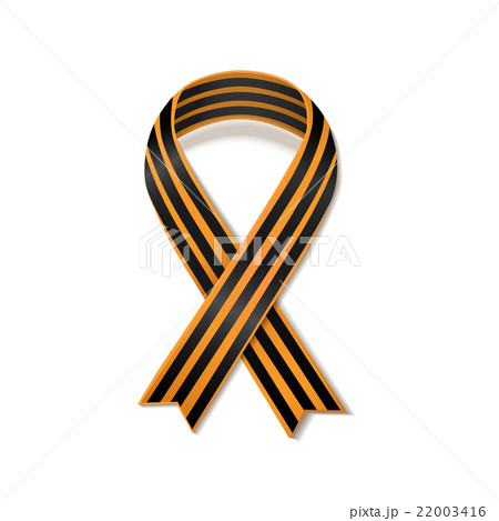 St George striped black and orange ribbon isolated 22003416