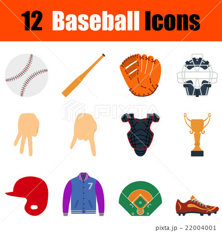 Baseball icon set 22004001