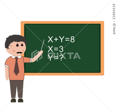 cartoon teacher with black board cartoon teacher with black board 22004319