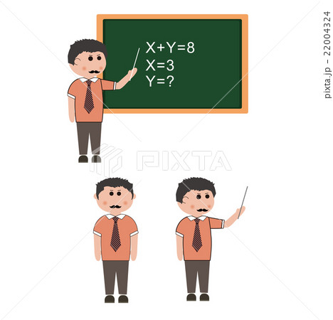 cartoon teacher with black board cartoon teacher with black board 22004324