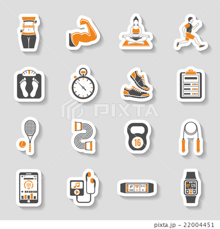 Fitness Icon Sticker Set 22004451