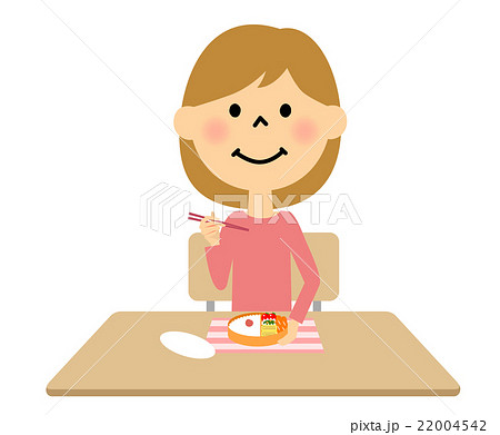 Girls eating lunch - Stock Illustration [22004542] - PIXTA