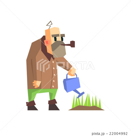 Man Watering The Grass 22004992