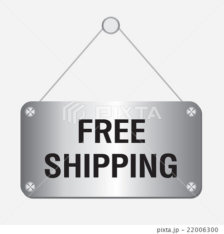 silver metallic free shipping sign 22006300