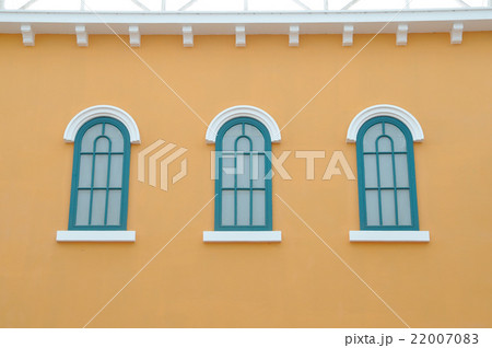 Three classic vintage windows for background. Three classic vintage windows for background. 22007083