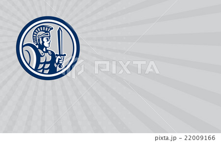 Business card Centurion Roman Soldier Sword Retro 22009166