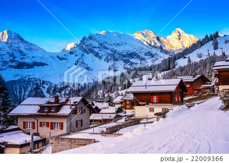 Swiss wood chalet in Murren, Jungfrau,Switzerland 22009366