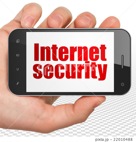 Safety concept: Hand Holding Smartphone with 22010488