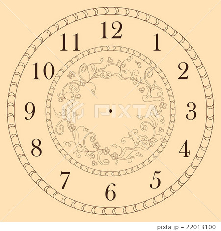 clock face decorated with doodle flowers 22013100