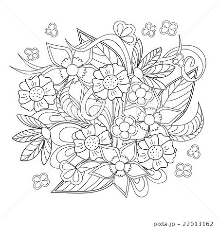 image with doodle flowers image with doodle flowers 22013162