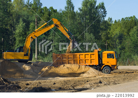 Construction transport build absolutely new road 22013992