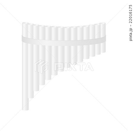 Pan flute in white design on white background Pan flute in white design on white background 22016175