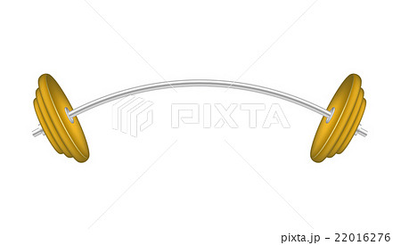 Barbell in silver and orange design  22016276