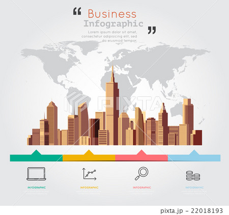 Modern building with business infographic Modern building with business infographic 22018193