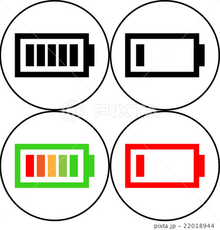 Set of battery icon - vector, flat design. Eps 10 22018944