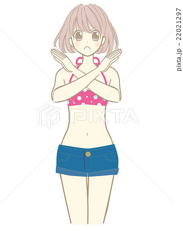 アニメスタイルの女の子 イラスト サブカル女子＿アニメキャライラスト - No: 24016173｜無料イラスト