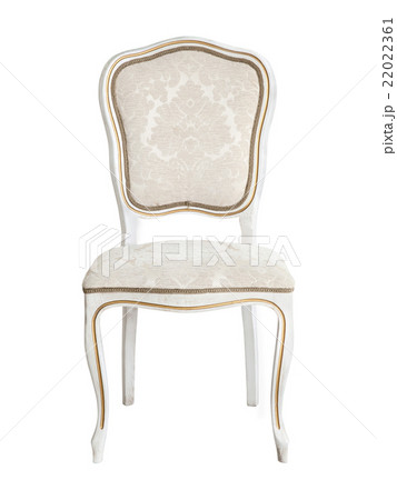 Textile classic white chair isolated 22022361