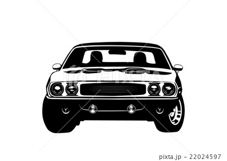 American muscle car legend silhouette American muscle car legend silhouette 22024597