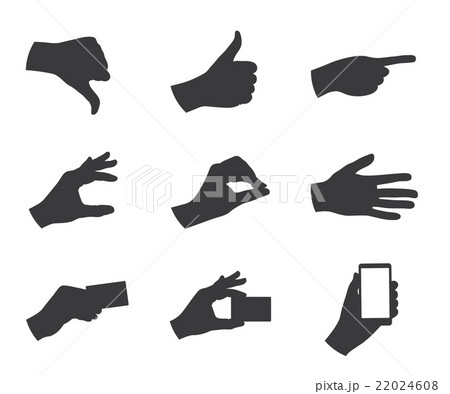 business hand gestures silhouette 22024608