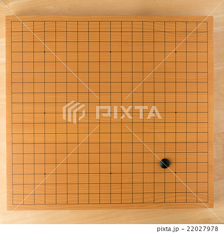 囲碁、五ノ五(19路盤、黒石) 22027978