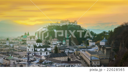 Panoramic view of Salzburg, Salzburger Land 22028565
