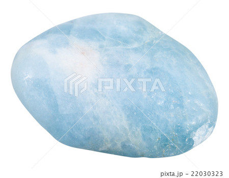 tumbled aquamarine (blue Beryl) gemstone isolated tumbled aquamarine (blue Beryl) gemstone isolated 22030323