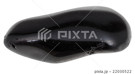 polished black obsidian gemstone isolated on white polished black obsidian gemstone isolated on white 22030522