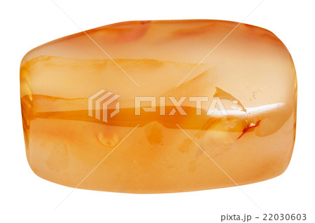 bead from orange agate gemstone 22030603