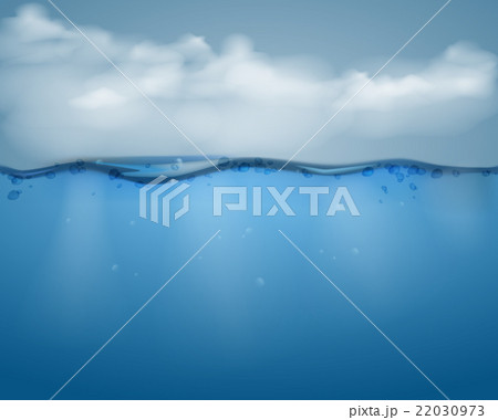 Underwater part and clouds.vector illustration 22030973