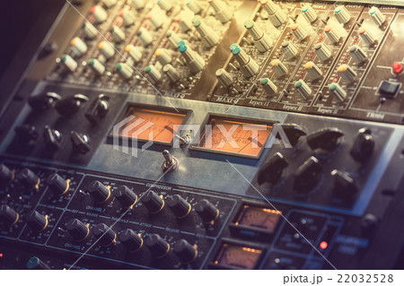 Sound recording equipment. Music mixer controls 22032528