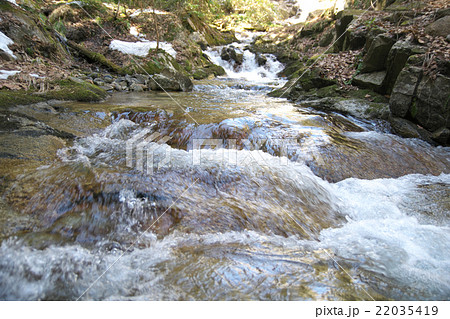 木曽川源流域の床並沢の流れ 22035419