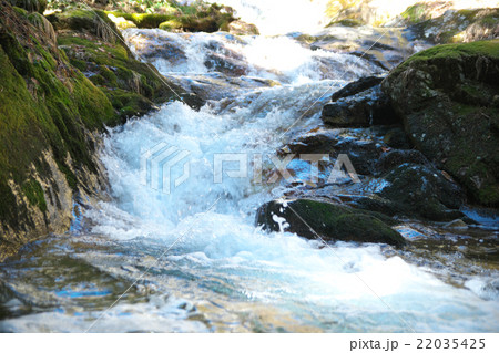木曽川源流域の床並沢の流れ 22035425
