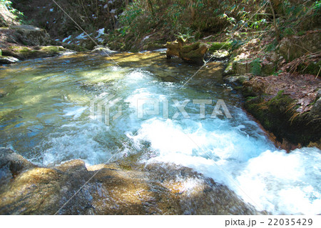 木曽川源流域の床並沢の流れ 22035429