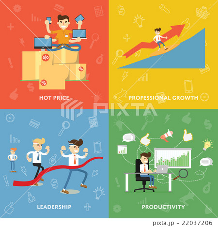 Sales, professional growth, leadership banners 22037206