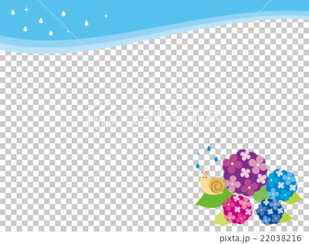 紫陽花　イラスト　フレーム 22038216