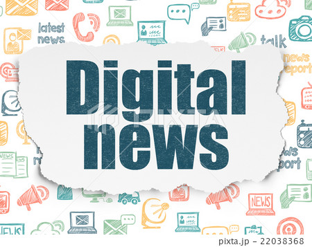 News concept: Digital News on Torn Paper News concept: Digital News on Torn Paper 22038368