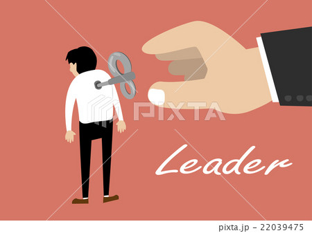 hand turns on key winder clockwork on the employee 22039475