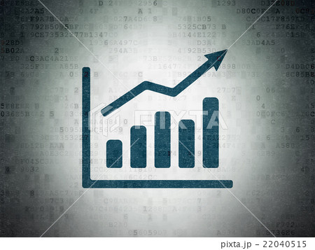 Marketing concept: Growth Graph on Digital Data Marketing concept: Growth Graph on Digital Data 22040515