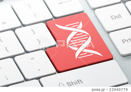 Science concept: DNA on computer keyboard 22040779