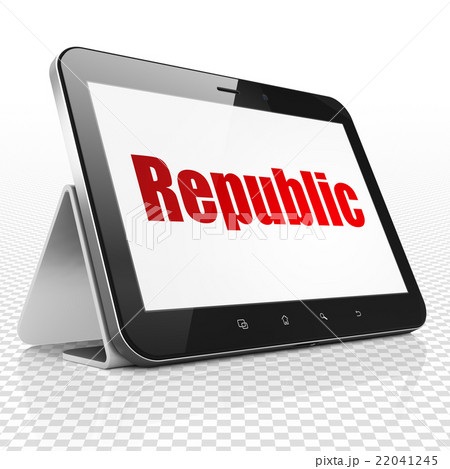 Politics concept: Tablet Computer with Republic on 22041245