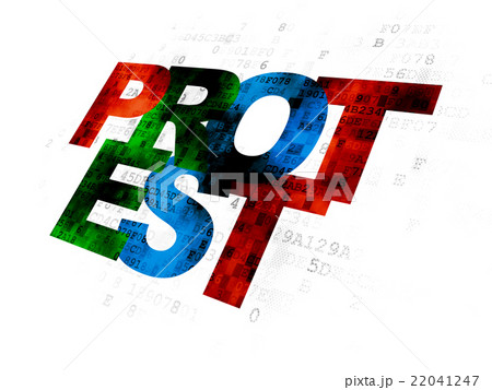 Politics concept: Protest on Digital background 22041247
