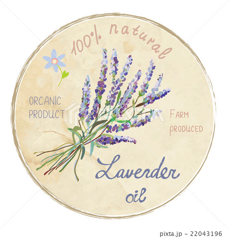 Lavender oil design label, vector illustration 22043196