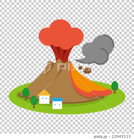 噴火 山 災害 シリーズ のイラスト素材